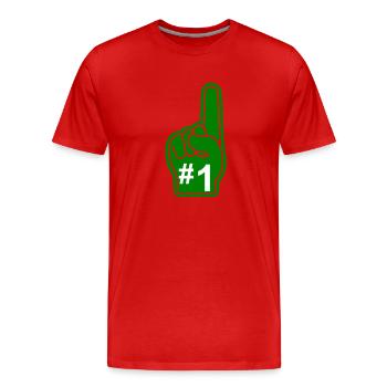 Fan Sport USA - Männer Premium Bio T-Shirt - Rot - Vorne - Damien (186cm)