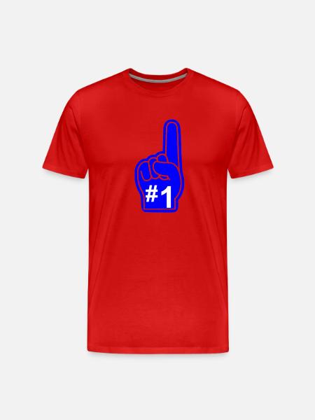 Sticker Foam Finger - Men's Premium Organic T-Shirt - red