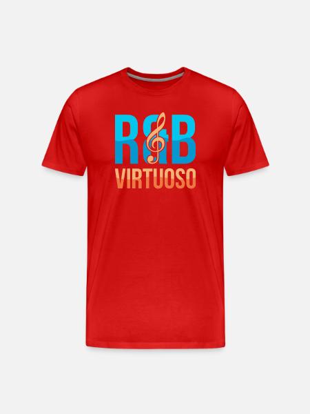RnB Musikvirtuose E1 Deep Blue - Männer Premium Bio T-Shirt - Rot