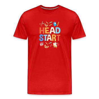 Vorschule Lehrer Vorschulkind - Männer Premium Bio T-Shirt - Rot - Vorne - Damien (186cm)