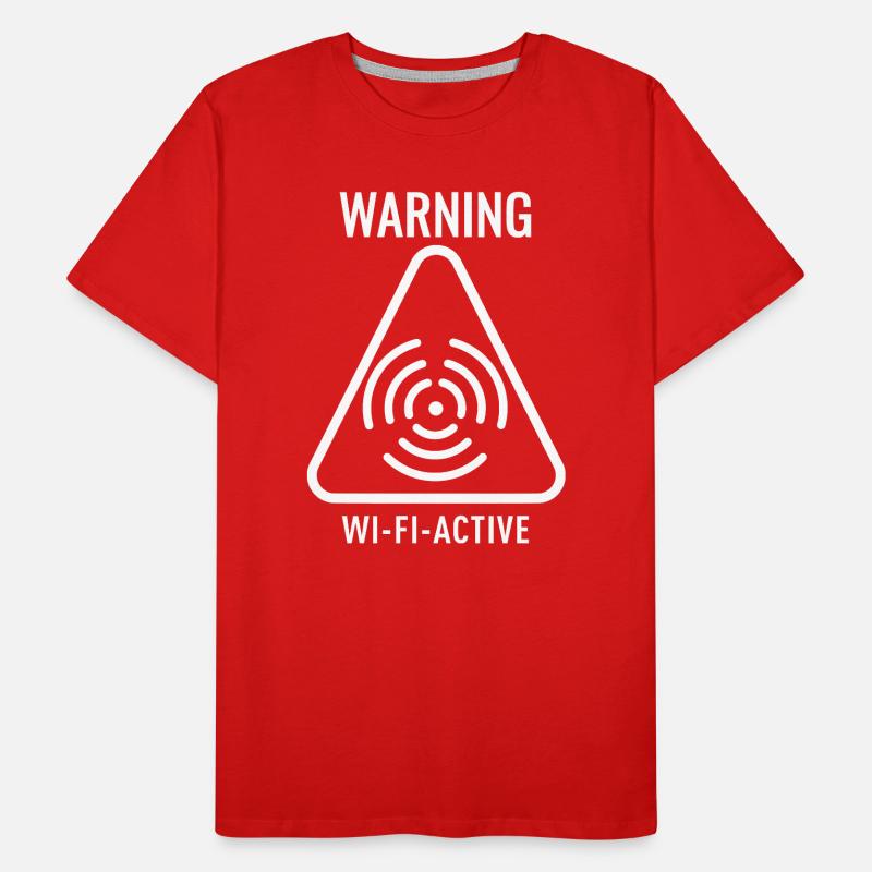 WiFi Active Warning Triangle Men's Premium Organic T-Shirt