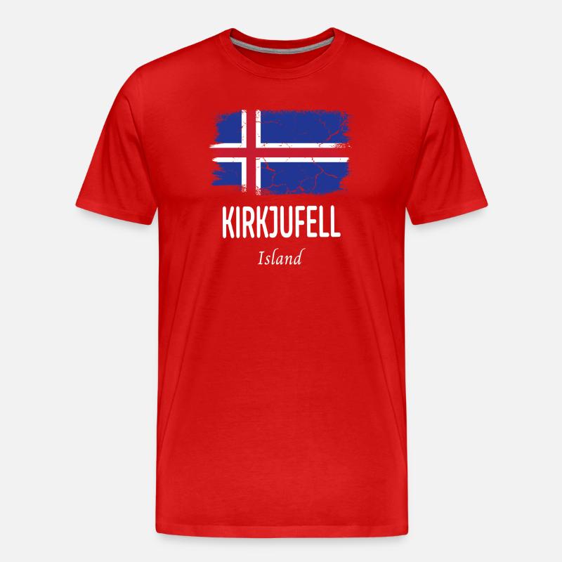 Kirkjufell - Männer Premium Bio T-Shirt - Rot