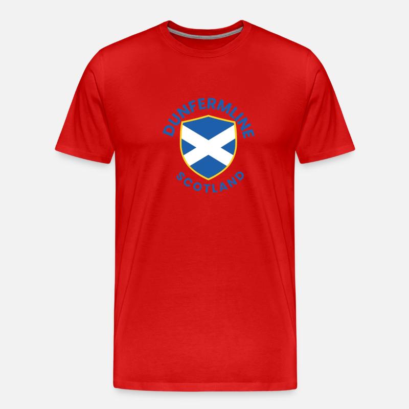 Dunfermline Scottish Shield-Design - Männer Premium Bio T-Shirt - Rot