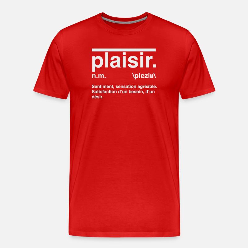 Pleasure Definition Dictionary Style - Männer Premium Bio T-Shirt - Rot