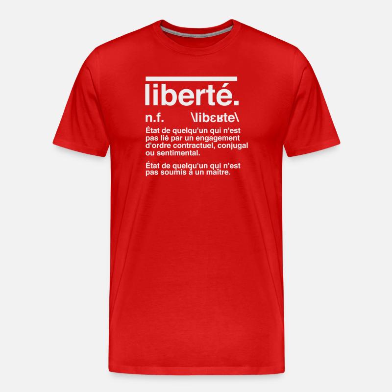 Freedom Definition Dictionary Style - Men's Premium Organic T-Shirt - red