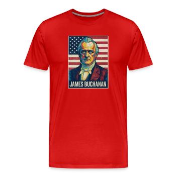 James Buchanan Präsident Usa - Männer Premium Bio T-Shirt - Rot - Vorne - Damien (186cm)
