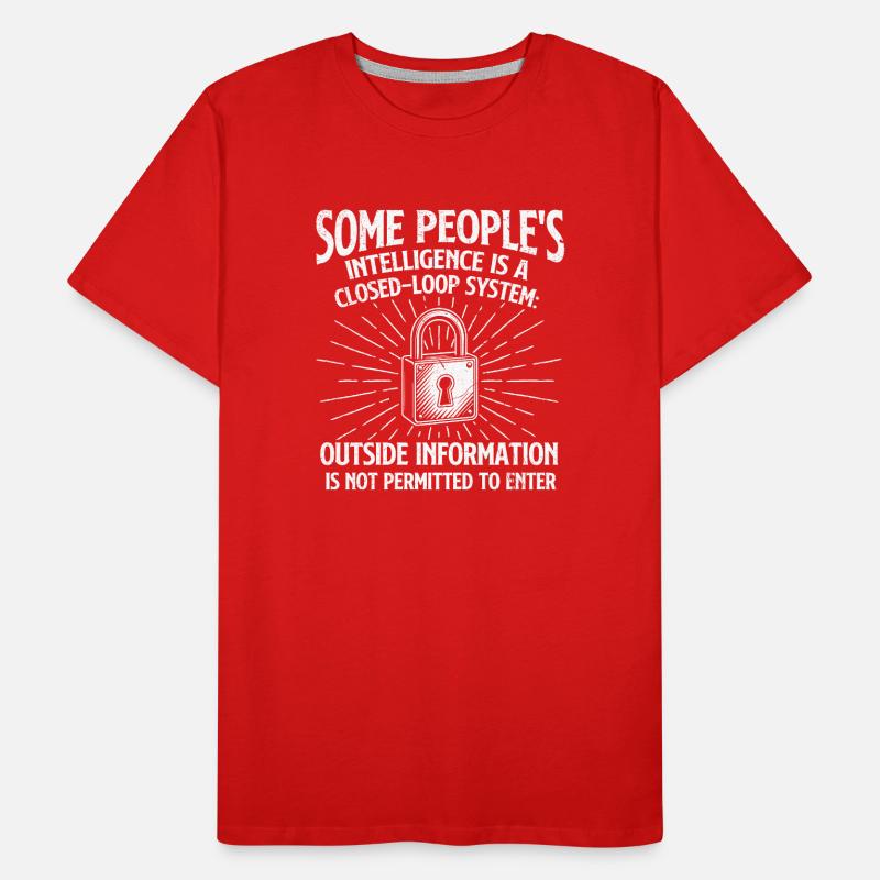 Mancher Intelligenz – geschlossener Sarkasmus Männer Premium Bio T-Shirt