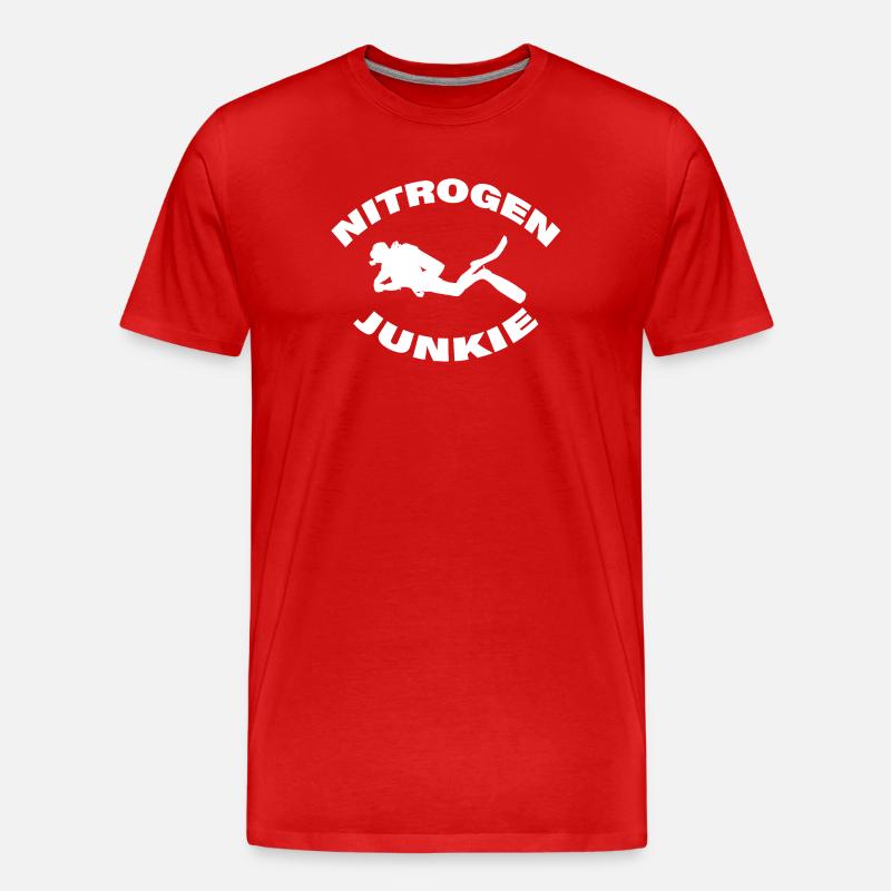 NITROGEN JUNKIE - Männer Premium Bio T-Shirt - Rot