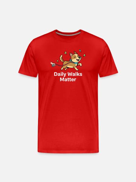 Daily walks count - Men's Premium Organic T-Shirt - red