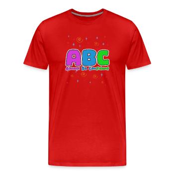 ABC Always Be Confident - Men's Premium Organic T-Shirt - red - Front - Damien (186cm)
