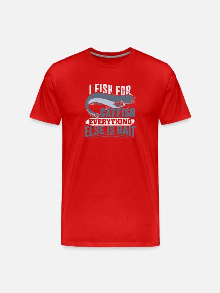 Poisson-chat pêcheur poisson-chat pêchent le poisson-chat - T-shirt bio Premium Homme - rouge