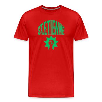Saint-Étienne - T-shirt bio Premium Homme - rouge - Devant - Damien (186cm)