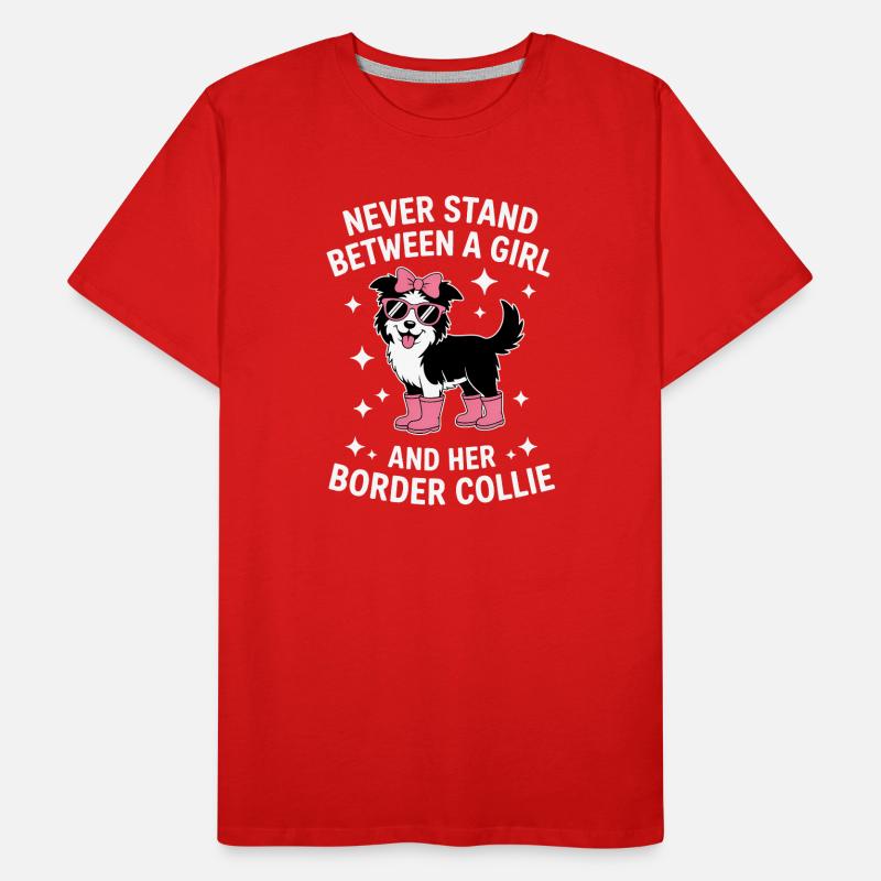 Border Collie Sprüche Witz Border Collie Geschenk Männer Premium Bio T-Shirt