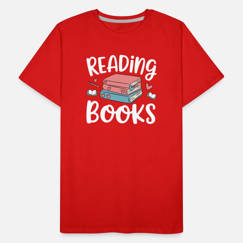 Reading Books Men's Premium Organic T-Shirt