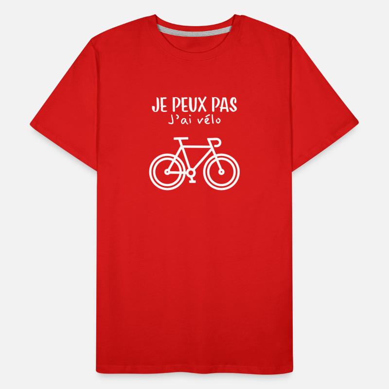 logo vélo, phrase drôle pour fans de cyclisme T-shirt bio Premium Homme