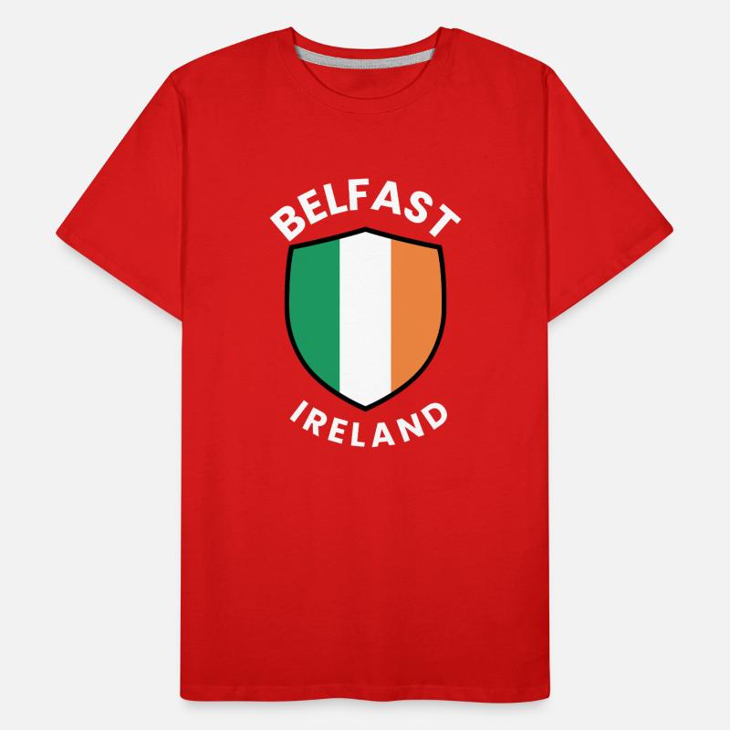Bouclier de Belfast d’Irlande T-shirt bio Premium Homme