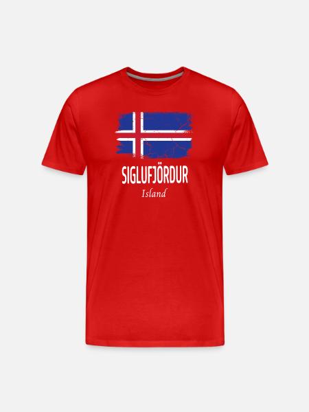 Siglufjördur - Men's Premium Organic T-Shirt - red