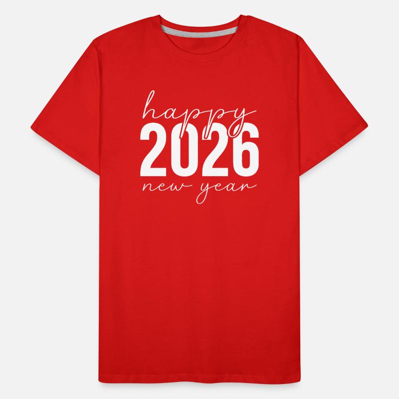 New Year Jubilee 2026 Lettering Men's Premium Organic T-Shirt