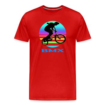 BMX Bike - Männer Premium Bio T-Shirt - Rot - Vorne - Damien (186cm)