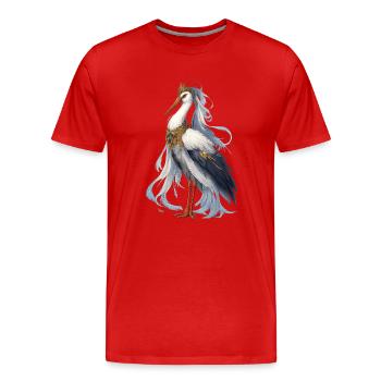 Stork Fantasy Reiher Fantasy Königreich - Männer Premium Bio T-Shirt - Rot - Vorne - Damien (186cm)