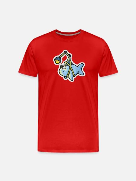 Poisson-lanterne - T-shirt bio Premium Homme - rouge