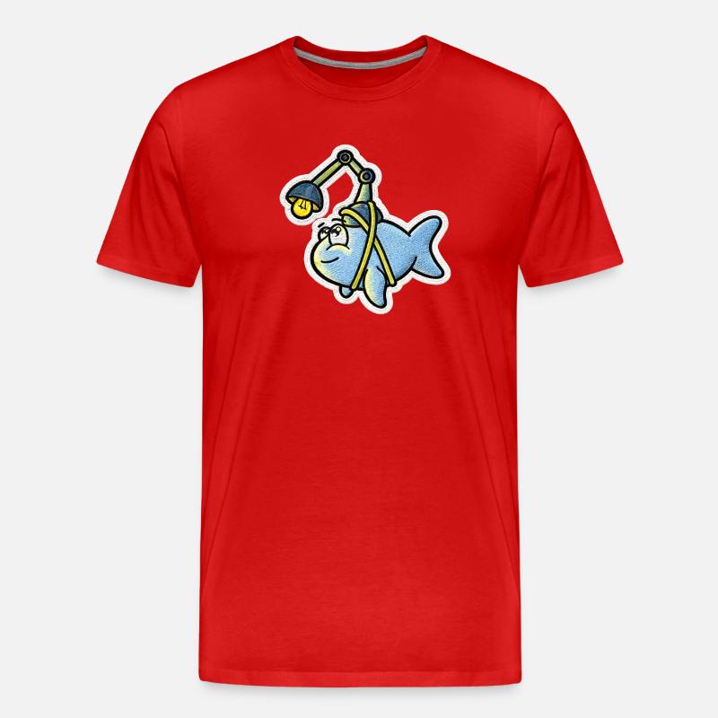 Laternenfisch - Männer Premium Bio T-Shirt - Rot