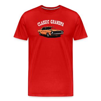 Klassischer Grandpa Auto Vintage Hot Rod - Männer Premium Bio T-Shirt - Rot - Vorne - Damien (186cm)