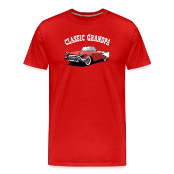 Classic Grandpa - Men's Premium Organic T-Shirt - red - Front - Damien (186cm)