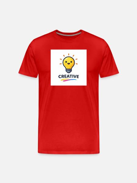 Creative flash of light design - Men's Premium Organic T-Shirt - red