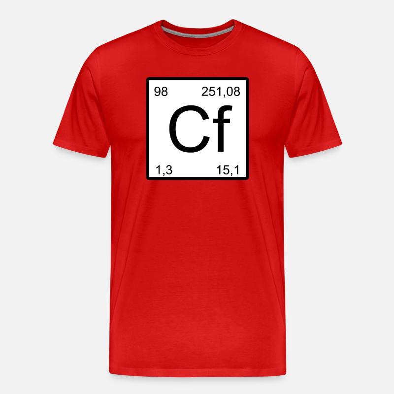 Californium Cf-Element Block Design - Männer Premium Bio T-Shirt - Rot