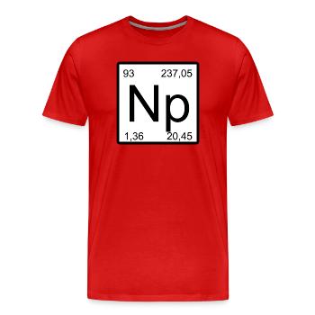 Neptunium Elementar Minimalkunst - Männer Premium Bio T-Shirt - Rot - Vorne - Damien (186cm)