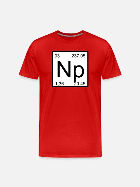 Neptunium Elementar Minimalkunst - Männer Premium Bio T-Shirt - Rot