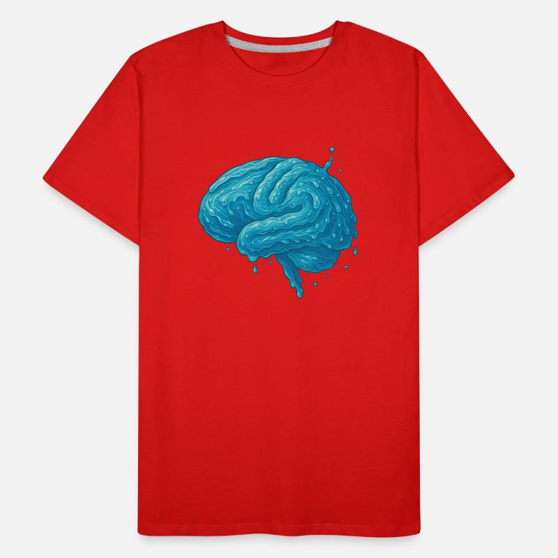 Série Brain – Blue Brain Creative Design T-shirt bio Premium Homme