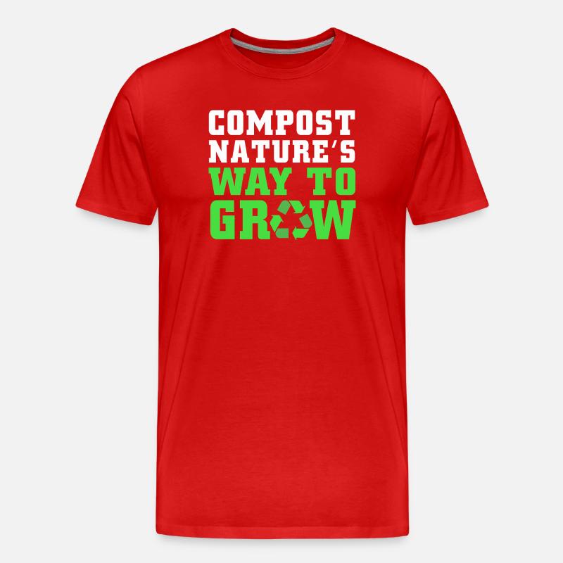 Kompost Würmer Geschenk - Männer Premium Bio T-Shirt - Rot