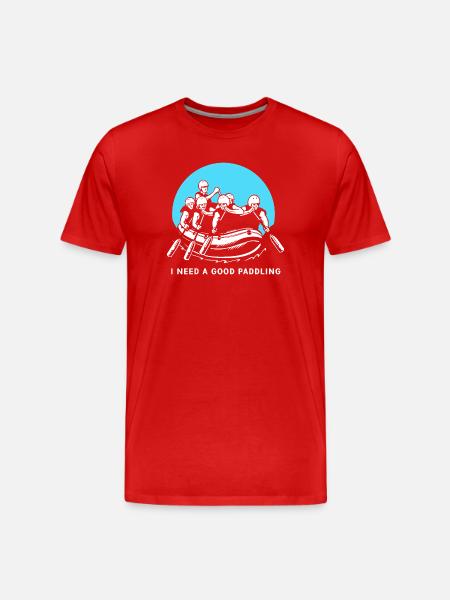 Rafting Kayaking Kayaking Paddle Boat - Men's Premium Organic T-Shirt - red