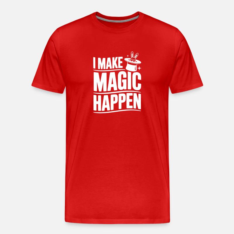 I Make Magic Happen - Men's Premium Organic T-Shirt - red