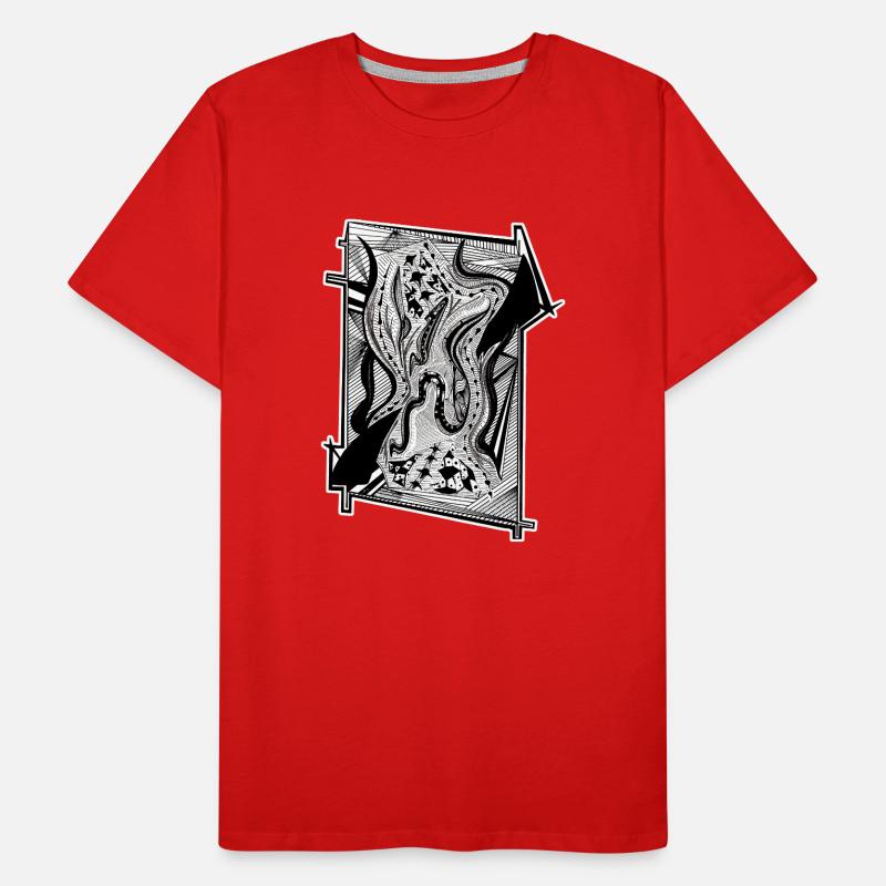 Black and White Abstract Design No. 8 Men's Premium Organic T-Shirt