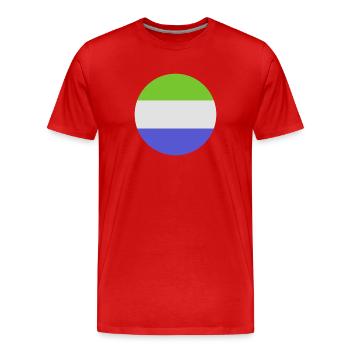 Flagge der Sierra Leone-Runde - Männer Premium Bio T-Shirt - Rot - Vorne - Damien (186cm)