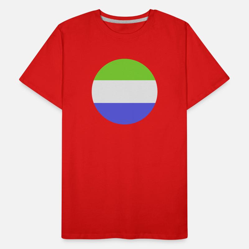 Drapeau rond de la Sierra Leone T-shirt bio Premium Homme