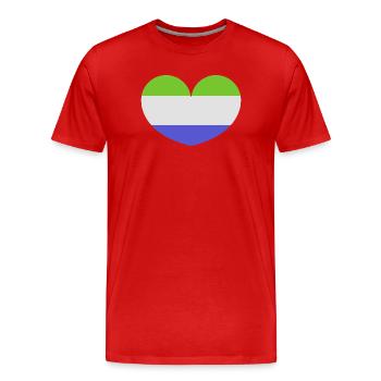 Sierra Leone heart flag - Men's Premium Organic T-Shirt - red - Front - Damien (186cm)