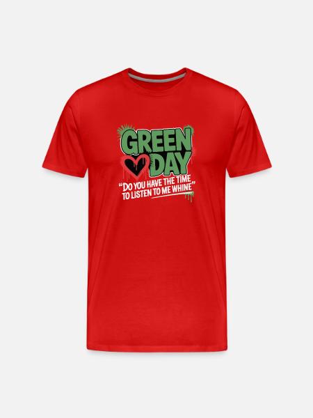 Emerald Heart Splash Tee - Men's Premium Organic T-Shirt - red