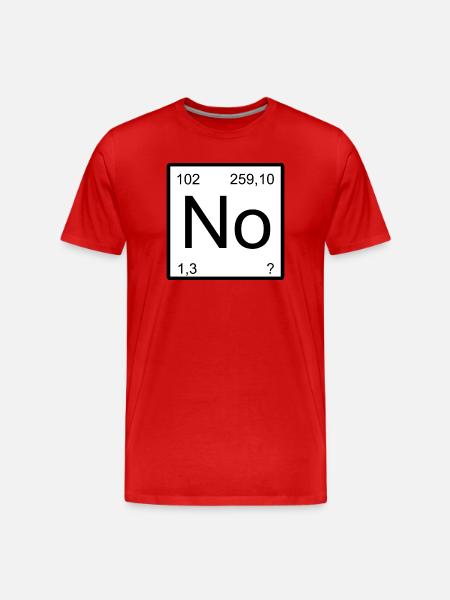 Nobelium No Elemental Nobelium Symbol Tee - Men's Premium Organic T-Shirt - red