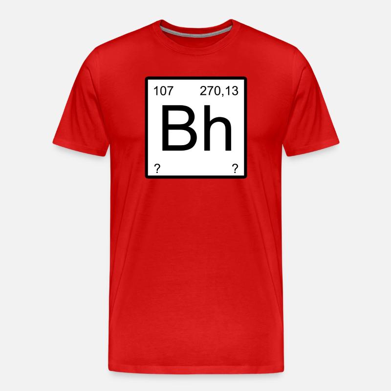 Bohrium Bh Großbuchstaben Zahlen-Grafik - Männer Premium Bio T-Shirt - Rot