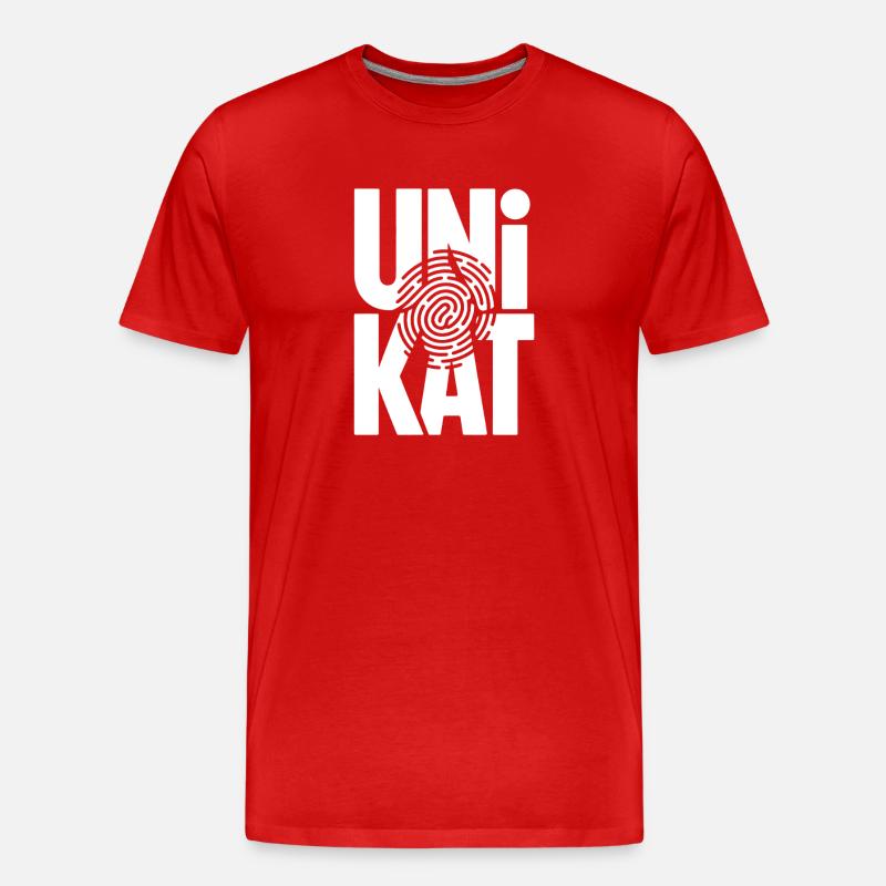 Unikat Einzigartig Individuell Selbstwert Unique - Männer Premium Bio T-Shirt - Rot