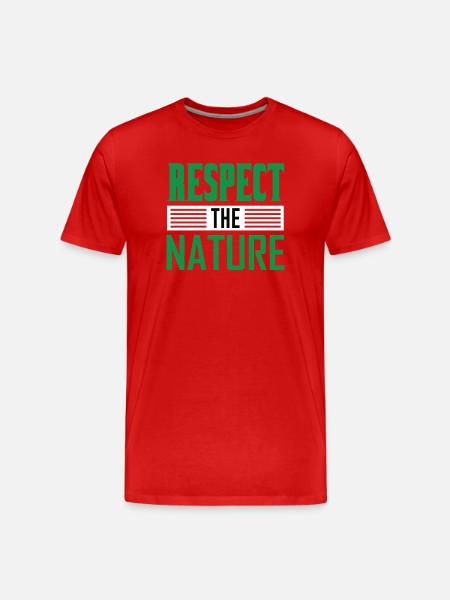 Respect the Nature - Men's Premium Organic T-Shirt - red