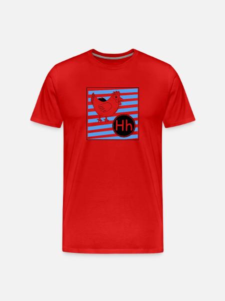 H pour poulet - T-shirt bio Premium Homme - rouge