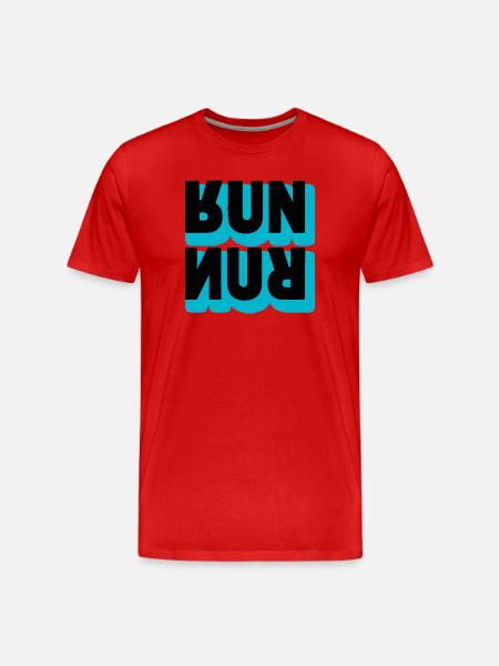 Running Run Typography - Men's Premium Organic T-Shirt - red