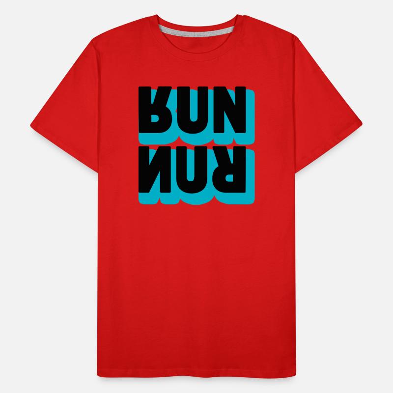 Running Run Typography Men's Premium Organic T-Shirt