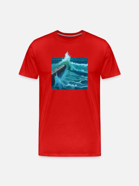 Brise-lames - T-shirt bio Premium Homme - rouge