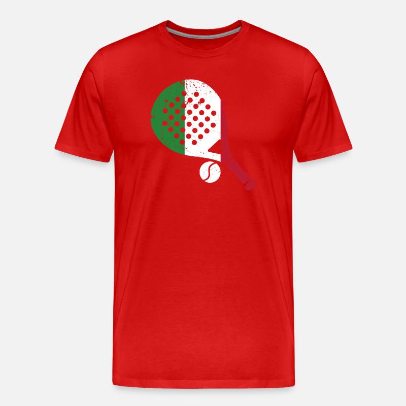 Padel Racket Italien Style - Männer Premium Bio T-Shirt - Rot